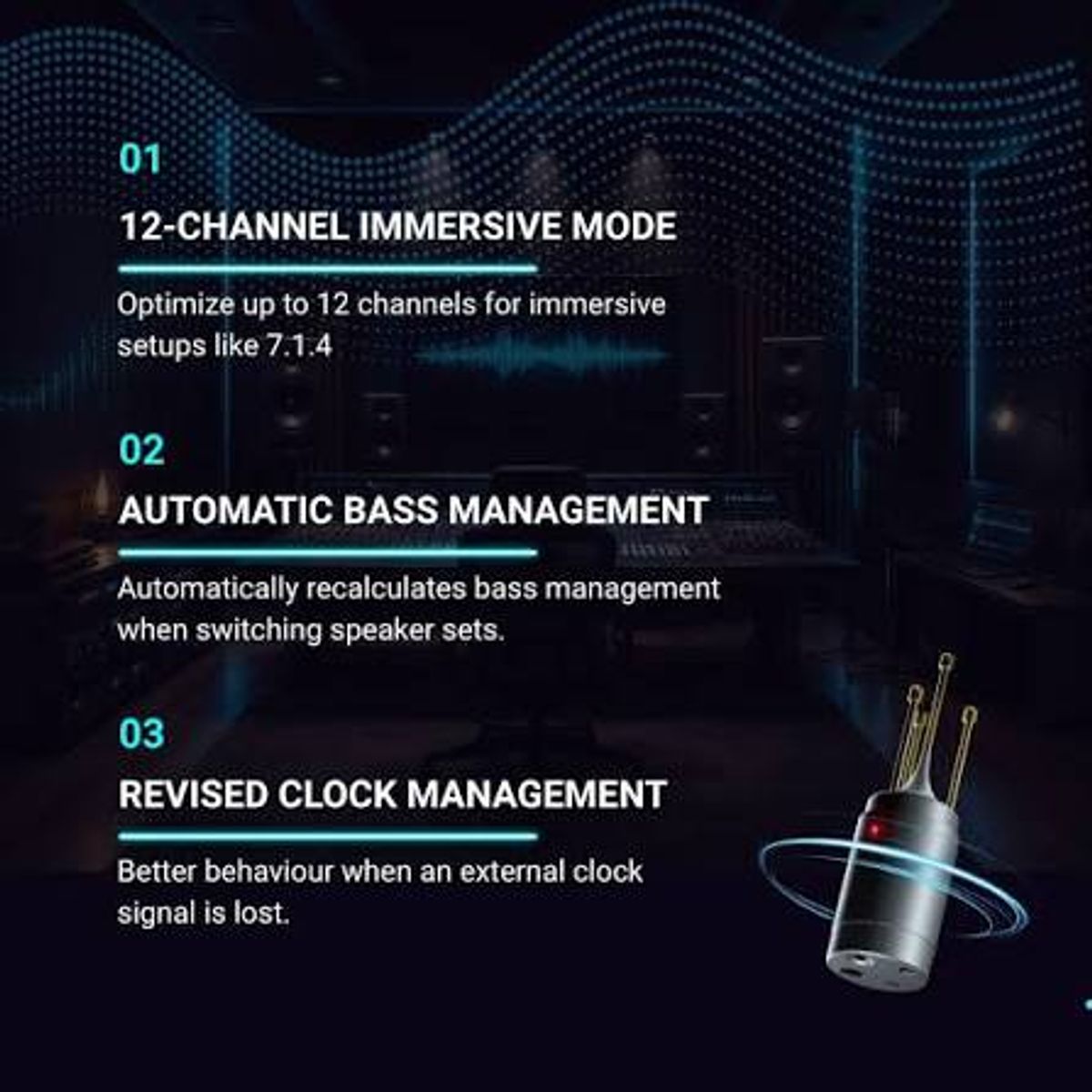 Trinnov NOVA 12 m/Immersive 7-1-4 Kanaler over Dante I/O