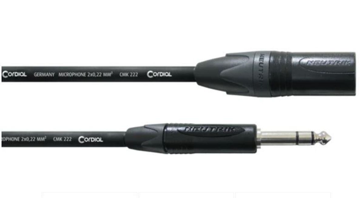 Cordial Select TRS  til XLR Male 2,5 m