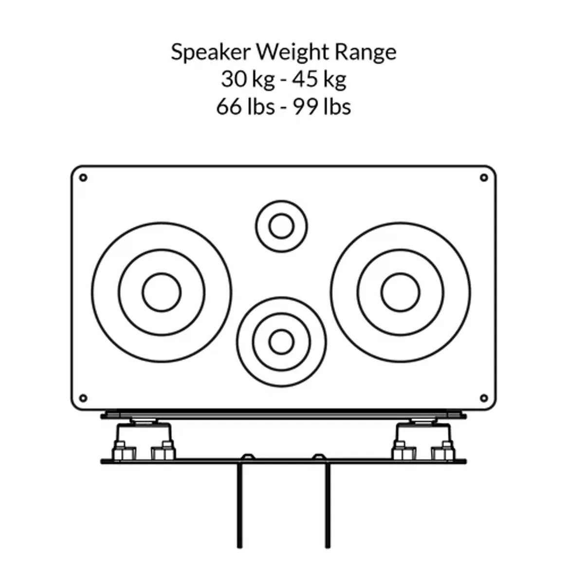 Space Lab Lift MK II Speaker Stand with Large  Platform,Heavy Isolator